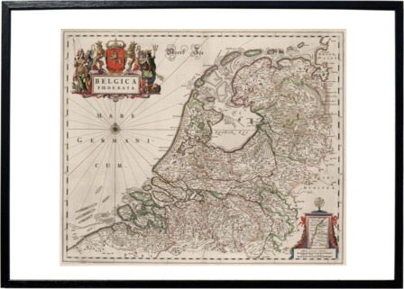 Kaart Nederland - Belgica Foederata